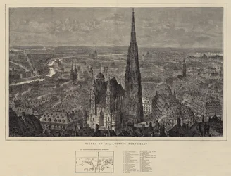 Wenen in 1873, kijkend naar het Noordoosten